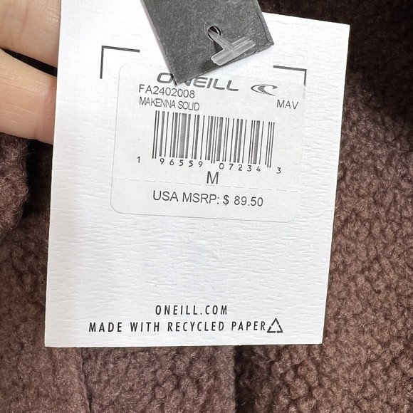 O'Neill Makenna Solid Pile Fleece Jacket Dusty Mauve NWT Size Medium - Picture 9 of 12